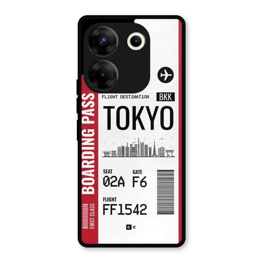 Tokyo Boarding Pass Metal Back Case for Tecno Camon 20 Pro