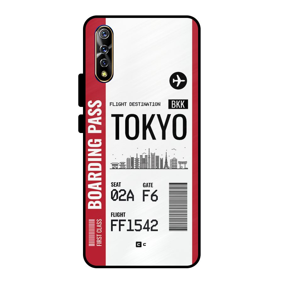 Tokyo Boarding Pass Metal Back Case for Vivo S1