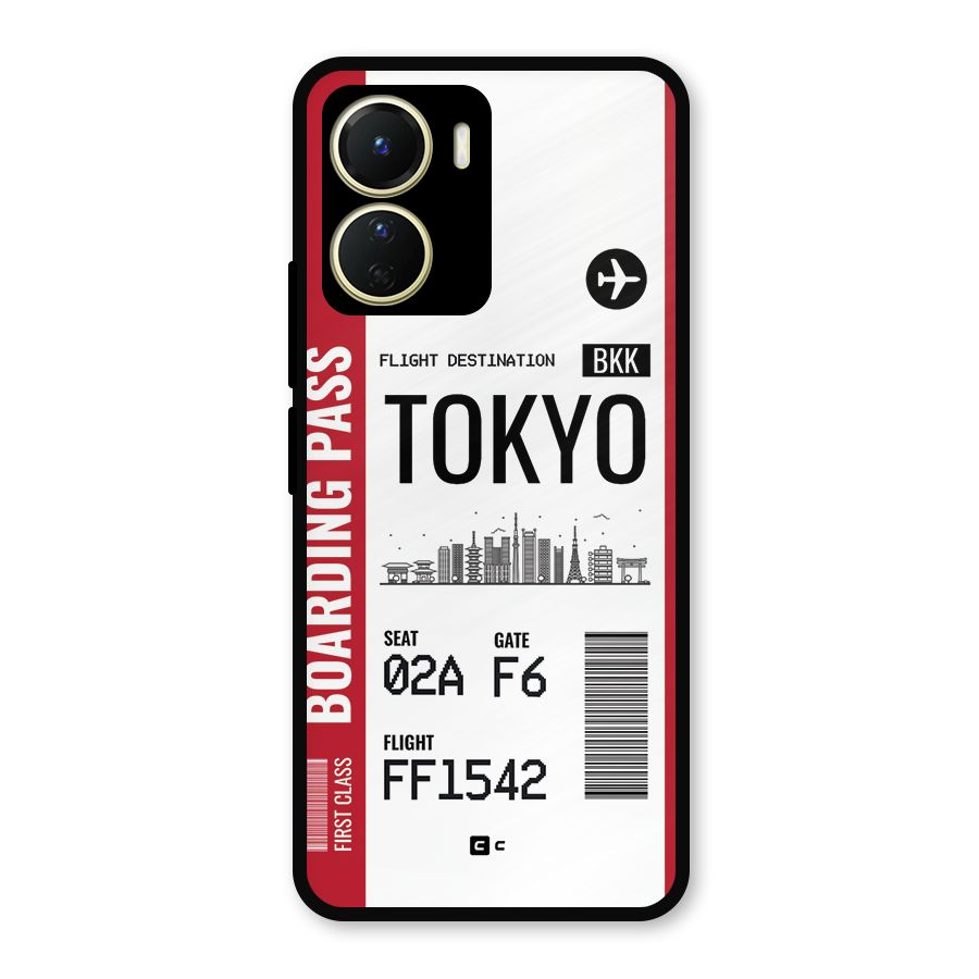 Tokyo Boarding Pass Metal Back Case for Vivo T2x