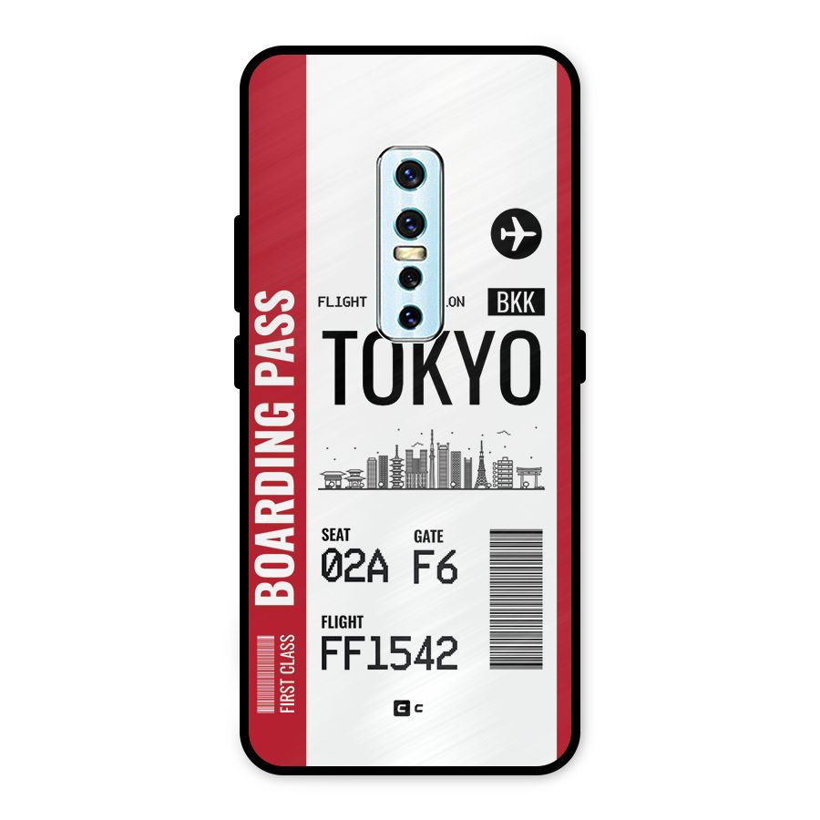 Tokyo Boarding Pass Metal Back Case for Vivo V17 Pro