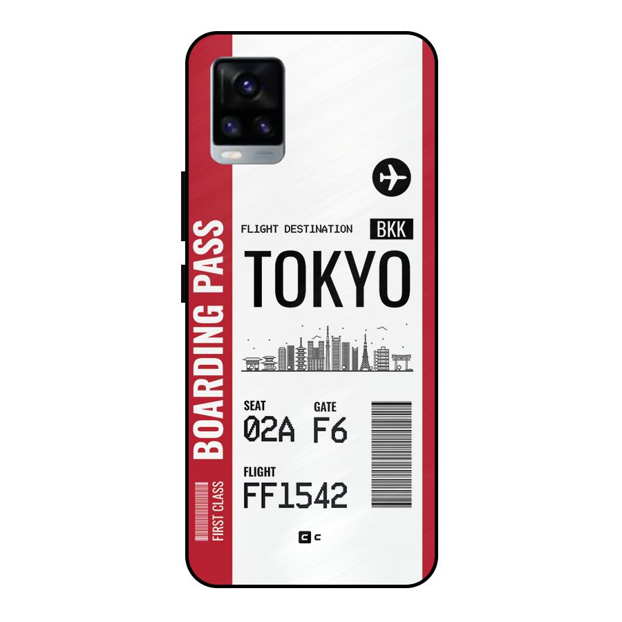 Tokyo Boarding Pass Metal Back Case for Vivo V20 2021