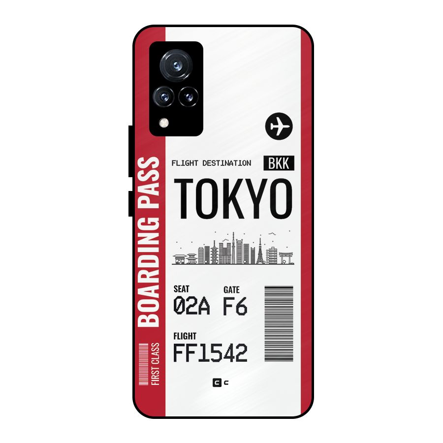 Tokyo Boarding Pass Metal Back Case for Vivo V21 5G