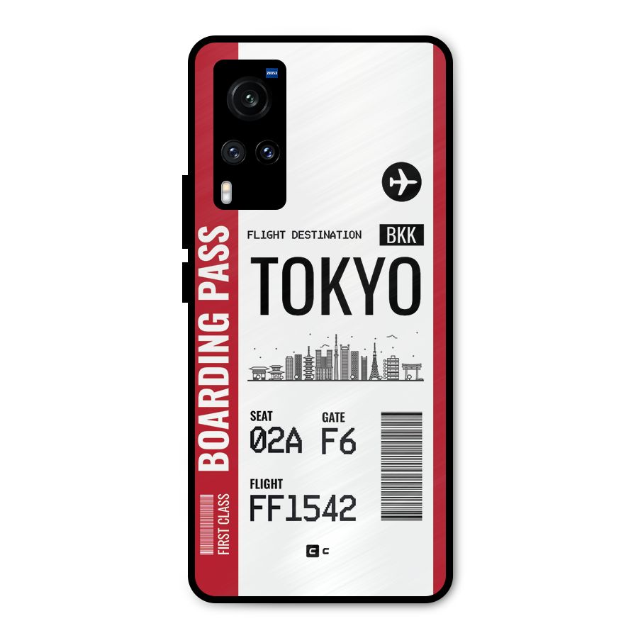 Tokyo Boarding Pass Metal Back Case for Vivo X60