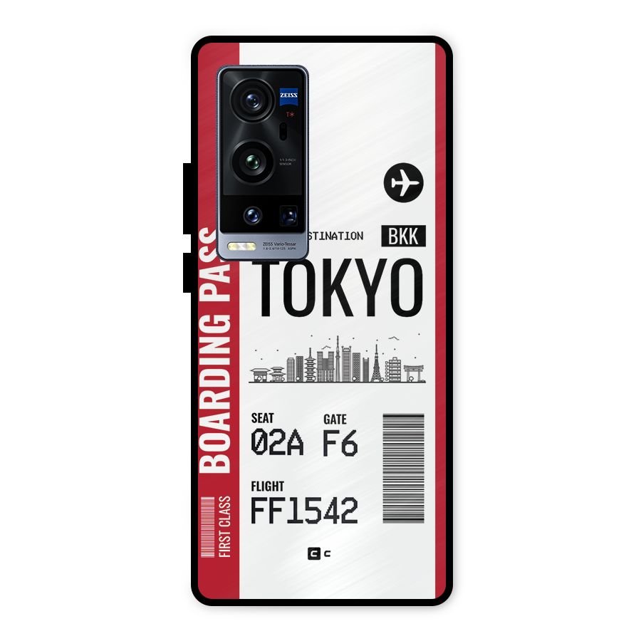 Tokyo Boarding Pass Metal Back Case for Vivo X60 Pro Plus