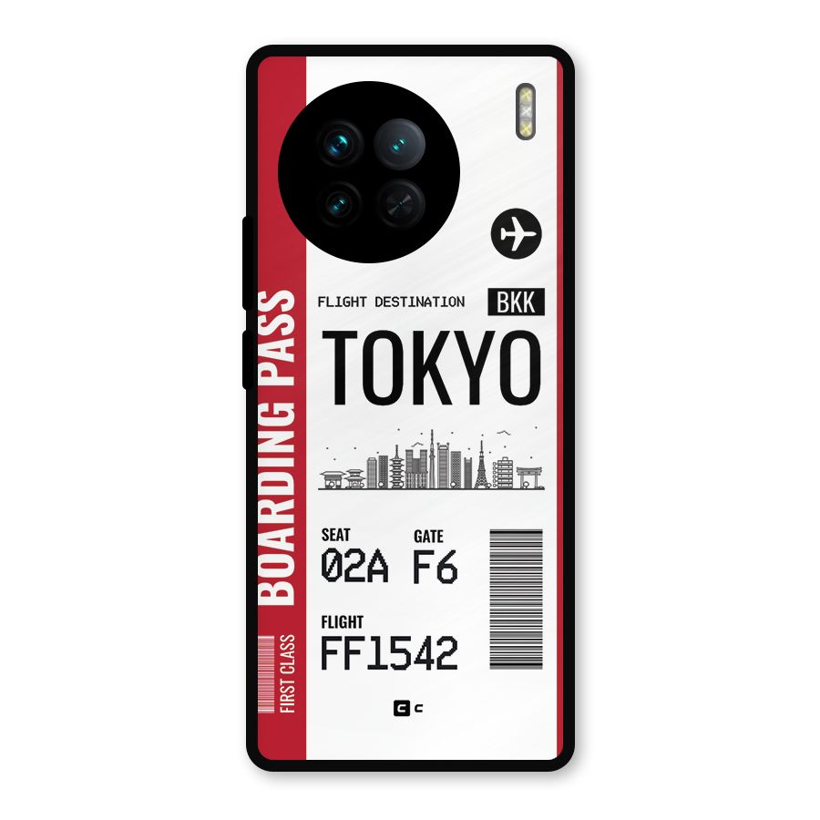 Tokyo Boarding Pass Metal Back Case for Vivo X90