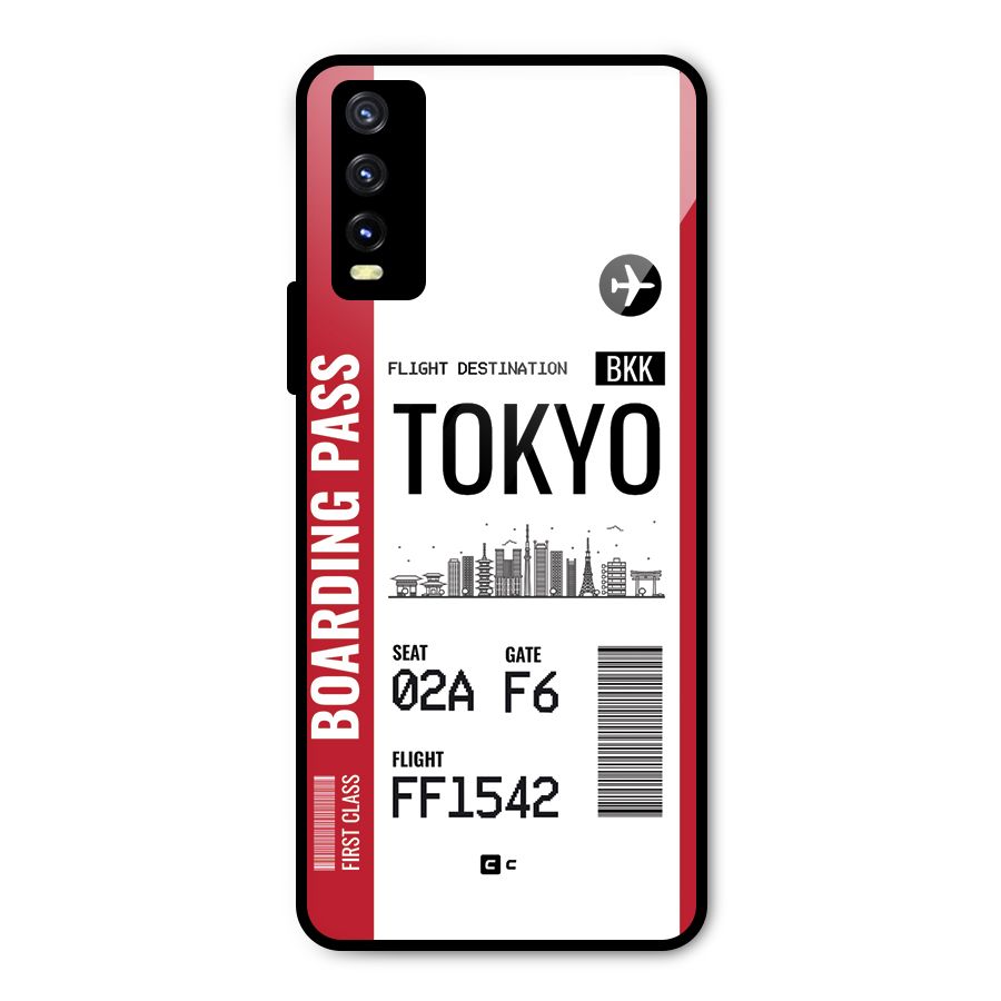 Tokyo Boarding Pass Metal Back Case for Vivo Y20