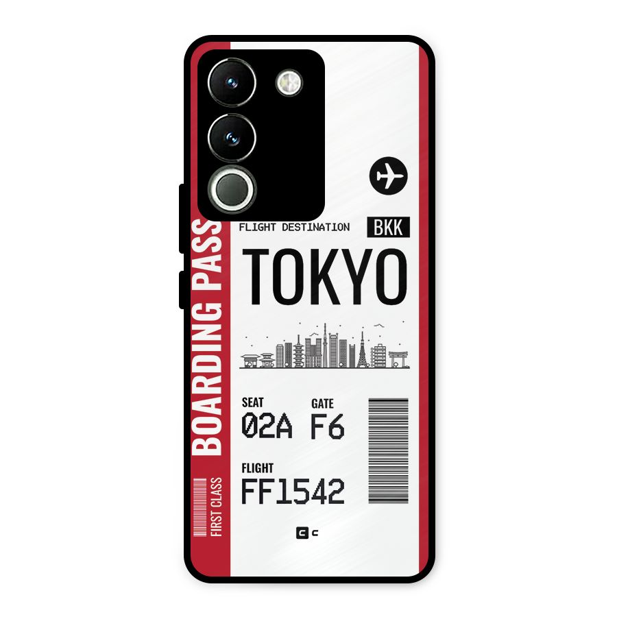 Tokyo Boarding Pass Metal Back Case for Vivo Y200