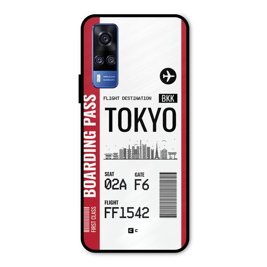 Tokyo Boarding Pass Metal Back Case for Vivo Y51A