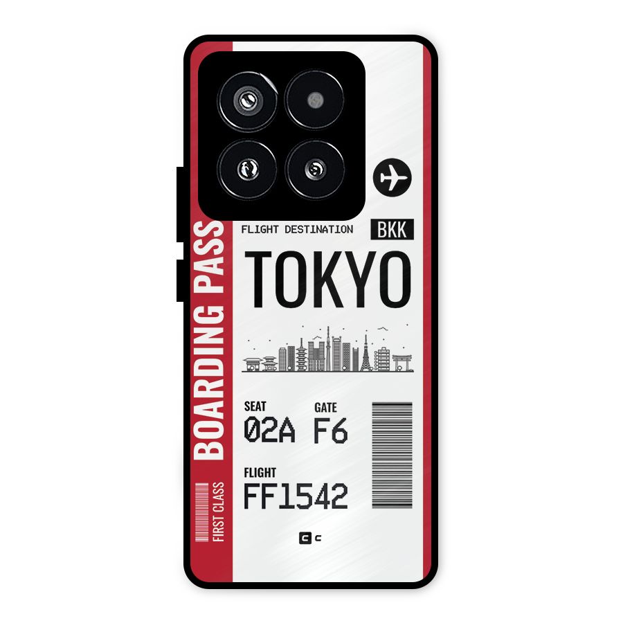 Tokyo Boarding Pass Metal Back Case for Xiaomi 14 Pro