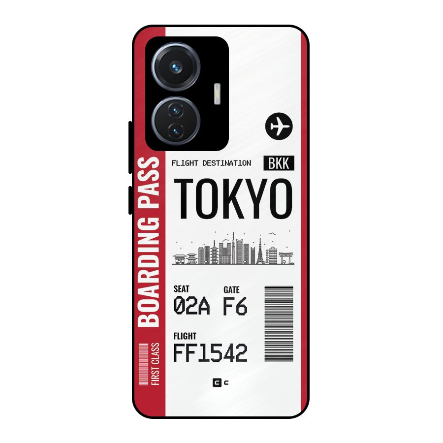 Tokyo Boarding Pass Metal Back Case for iQOO Z6 44W