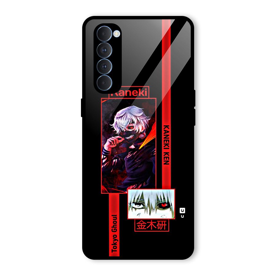 Tokyo Ghoul Kaneki Art Glass Back Case for Oppo Reno4 Pro