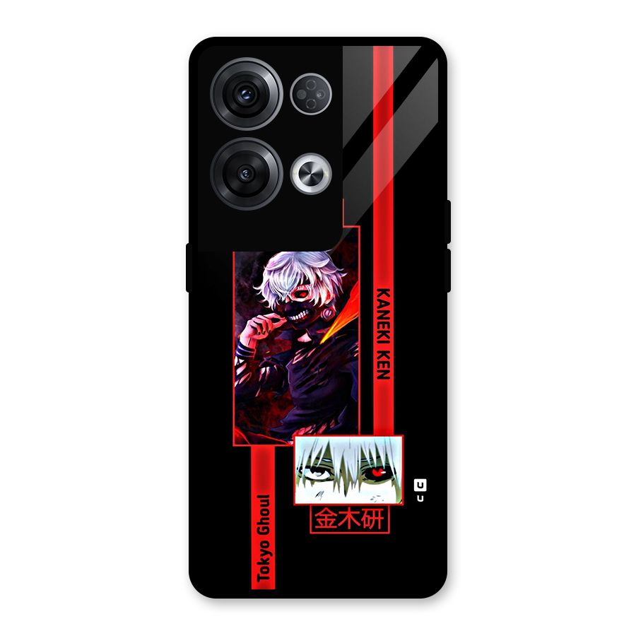 Tokyo Ghoul Kaneki Art Glass Back Case for Oppo Reno8 Pro 5G