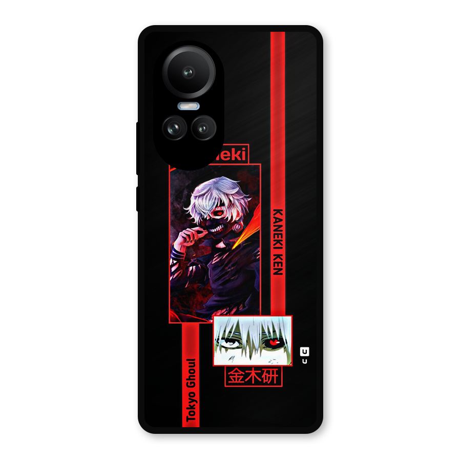 Tokyo Ghoul Kaneki Art Metal Back Case for Oppo Reno10 Pro