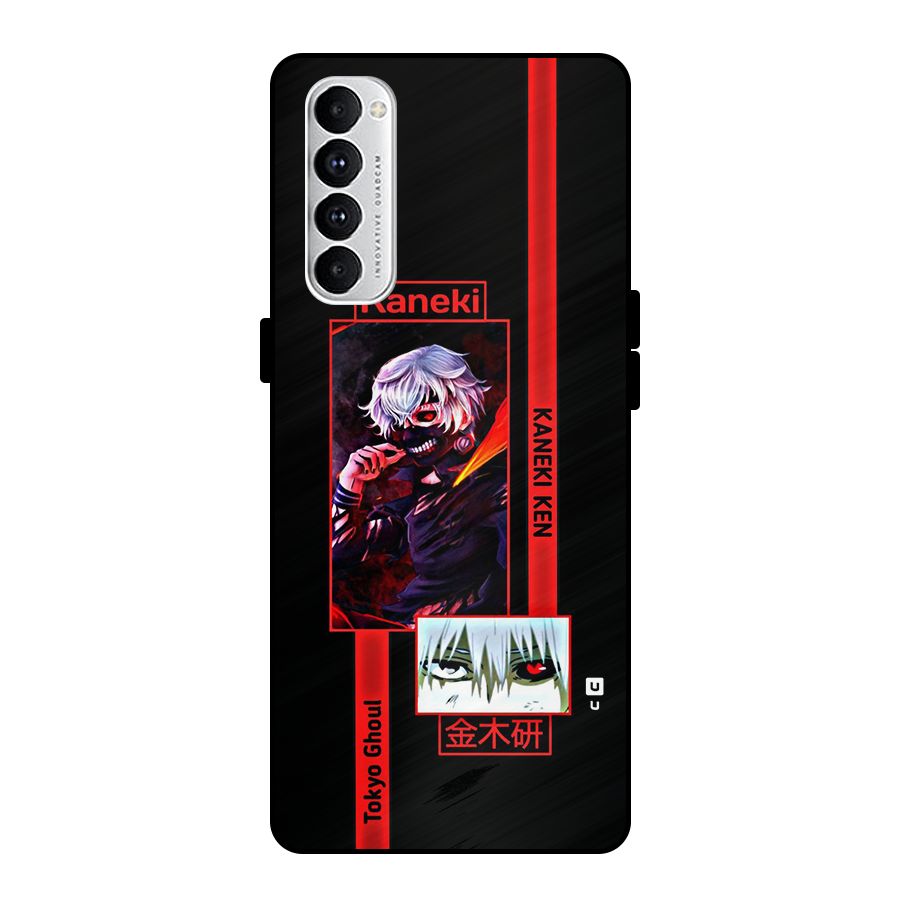 Tokyo Ghoul Kaneki Art Metal Back Case for Oppo Reno4 Pro