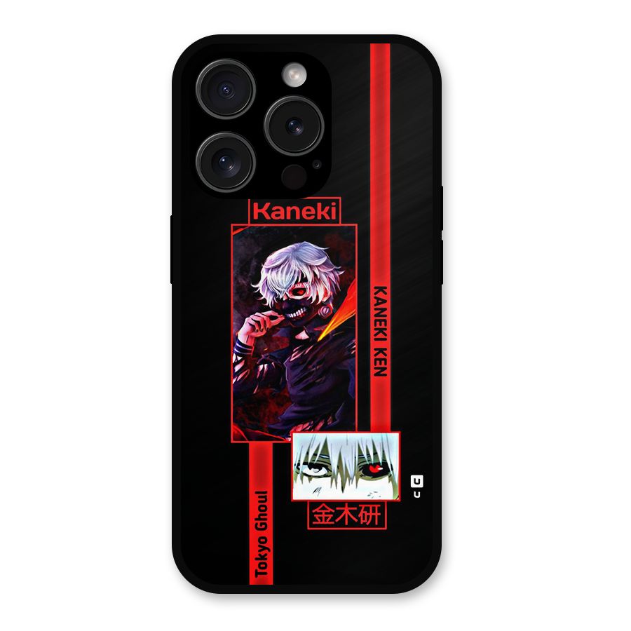 Tokyo Ghoul Kaneki Art Metal Back Case for iPhone 15 Pro