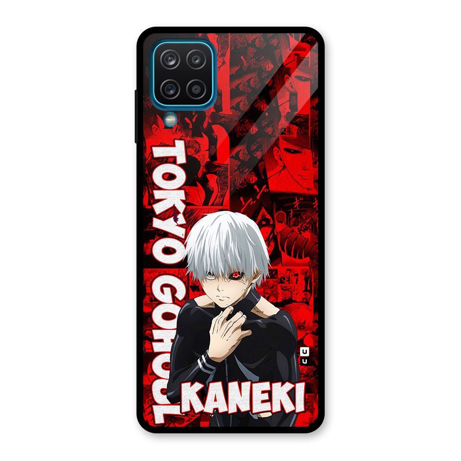 Tokyo Ghuoul Kaneki Glass Back Case for Galaxy A12