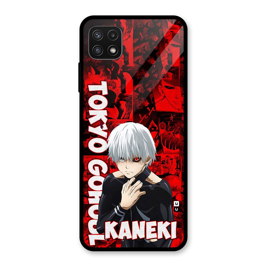 Tokyo Ghuoul Kaneki Glass Back Case for Galaxy A22 5G