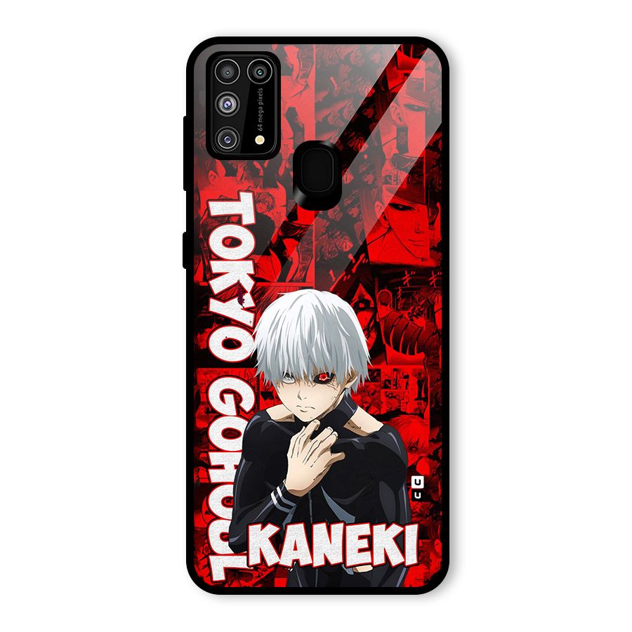 Tokyo Ghuoul Kaneki Glass Back Case for Galaxy M31
