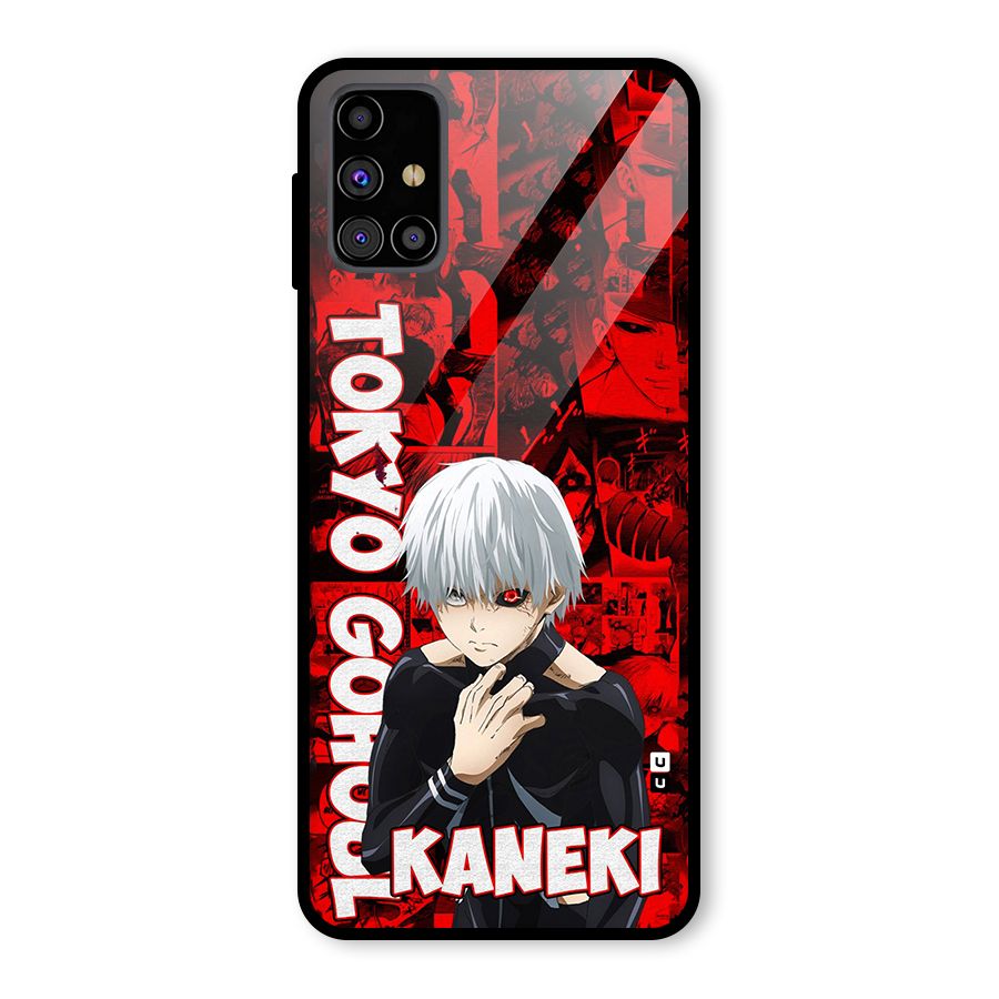 Tokyo Ghuoul Kaneki Glass Back Case for Galaxy M31s
