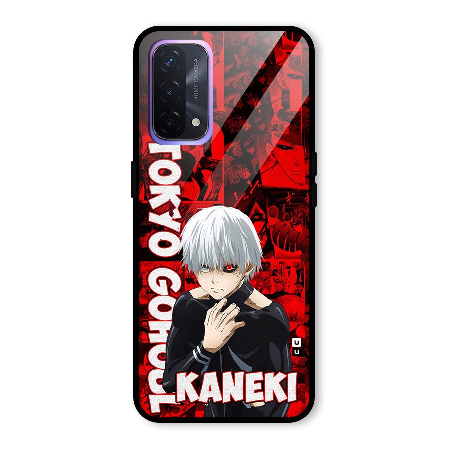 Tokyo Ghuoul Kaneki Glass Back Case for Oppo A74 5G