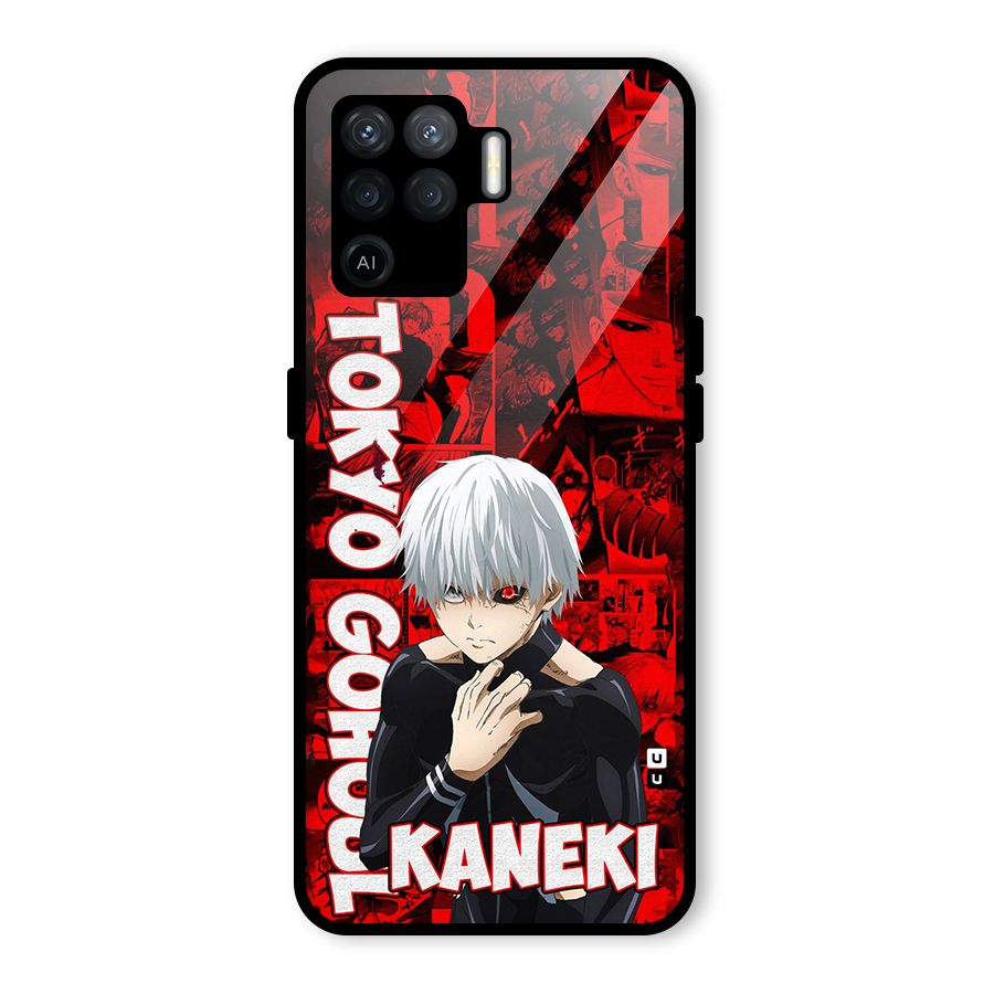 Tokyo Ghuoul Kaneki Glass Back Case for Oppo F19 Pro