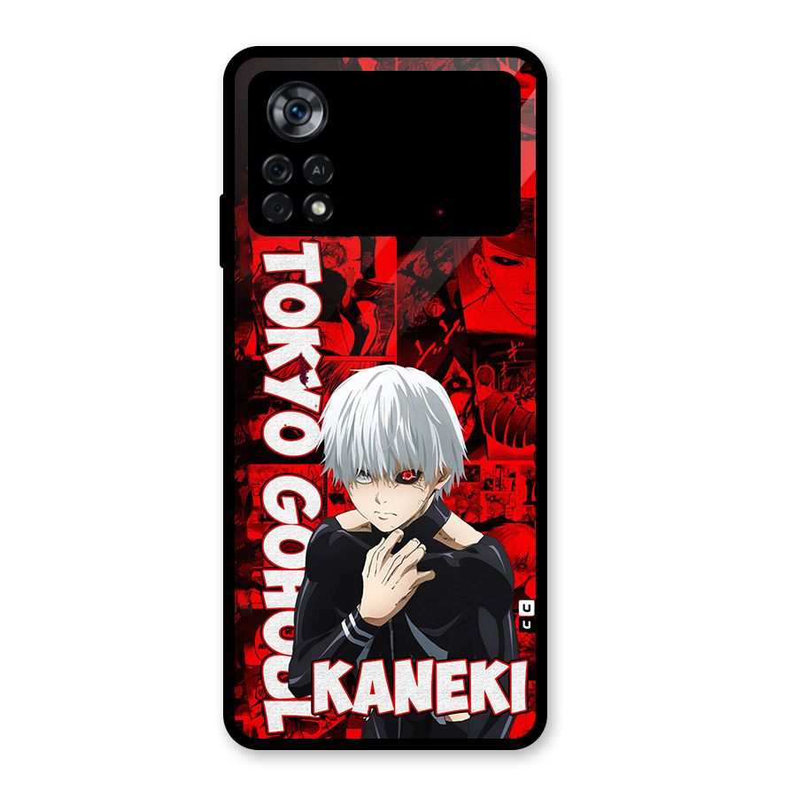 Tokyo Ghuoul Kaneki Glass Back Case for Poco X4 Pro 5G