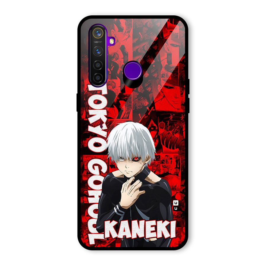 Tokyo Ghuoul Kaneki Glass Back Case for Realme 5 Pro