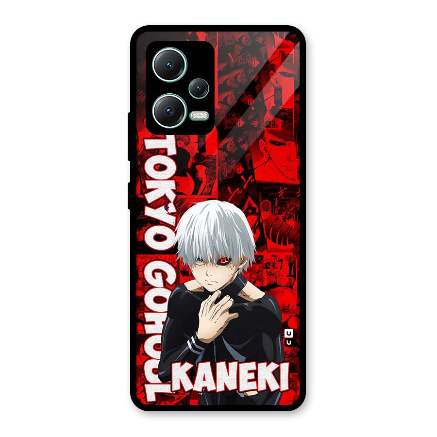 Tokyo Ghuoul Kaneki Glass Back Case for Redmi Note 12 5G