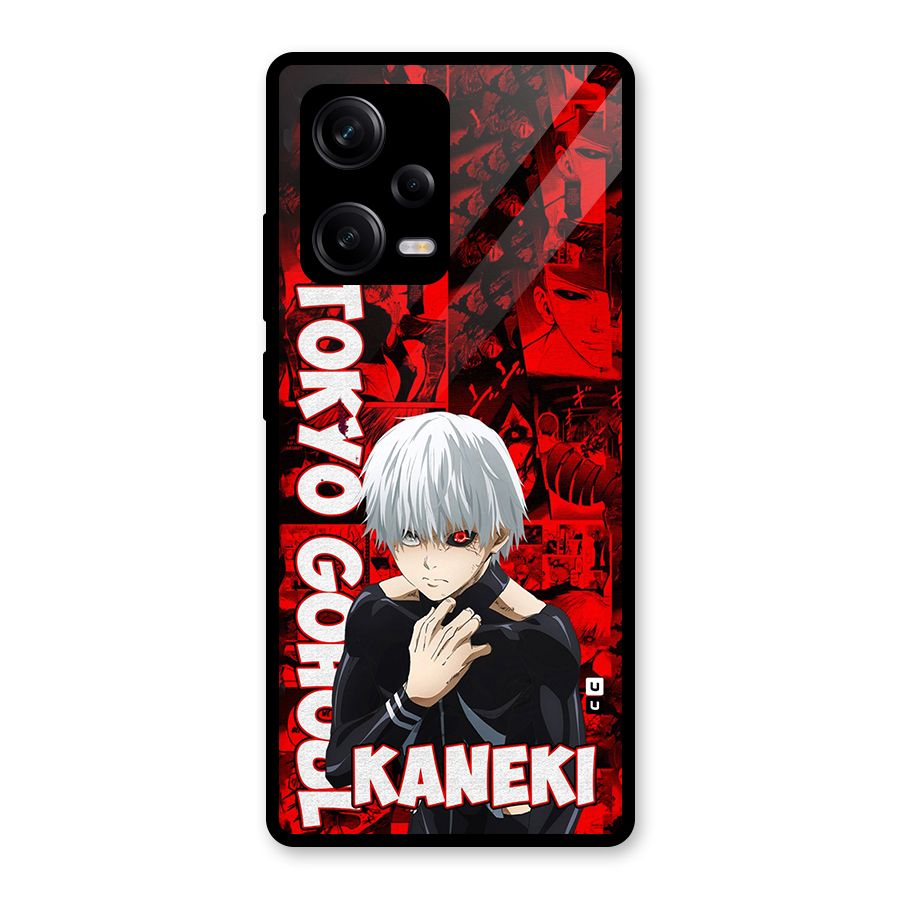 Tokyo Ghuoul Kaneki Glass Back Case for Redmi Note 12 Pro
