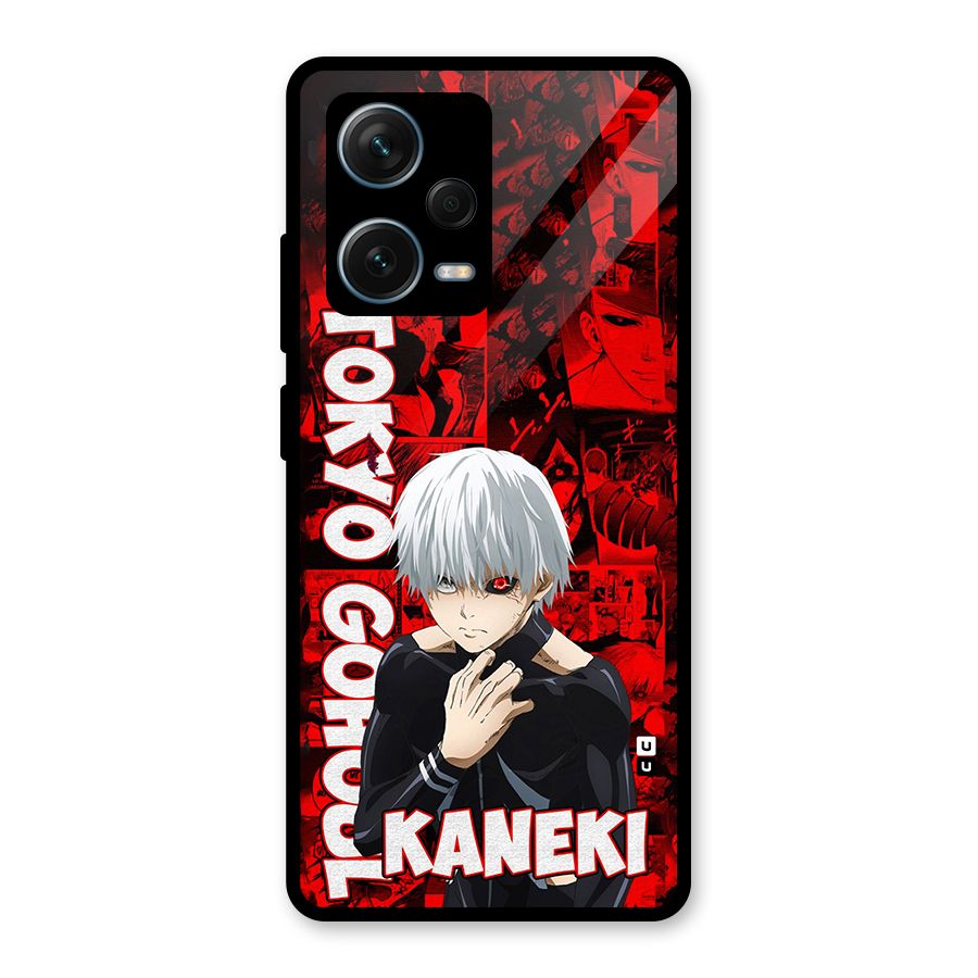 Tokyo Ghuoul Kaneki Glass Back Case for Redmi Note 12 Pro Plus 5G