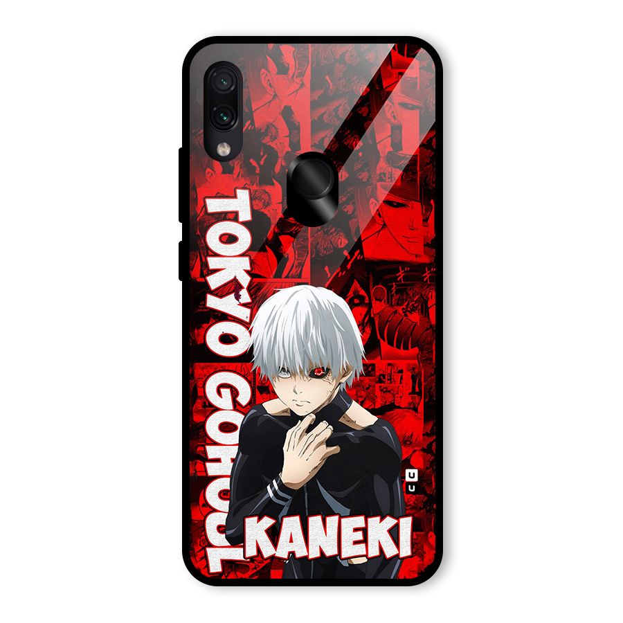 Tokyo Ghuoul Kaneki Glass Back Case for Redmi Note 7S