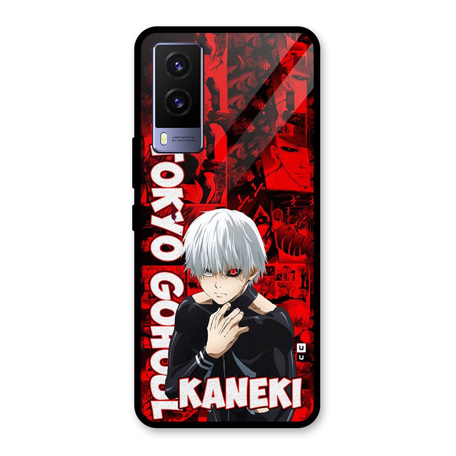 Tokyo Ghuoul Kaneki Glass Back Case for Vivo V21e 5G