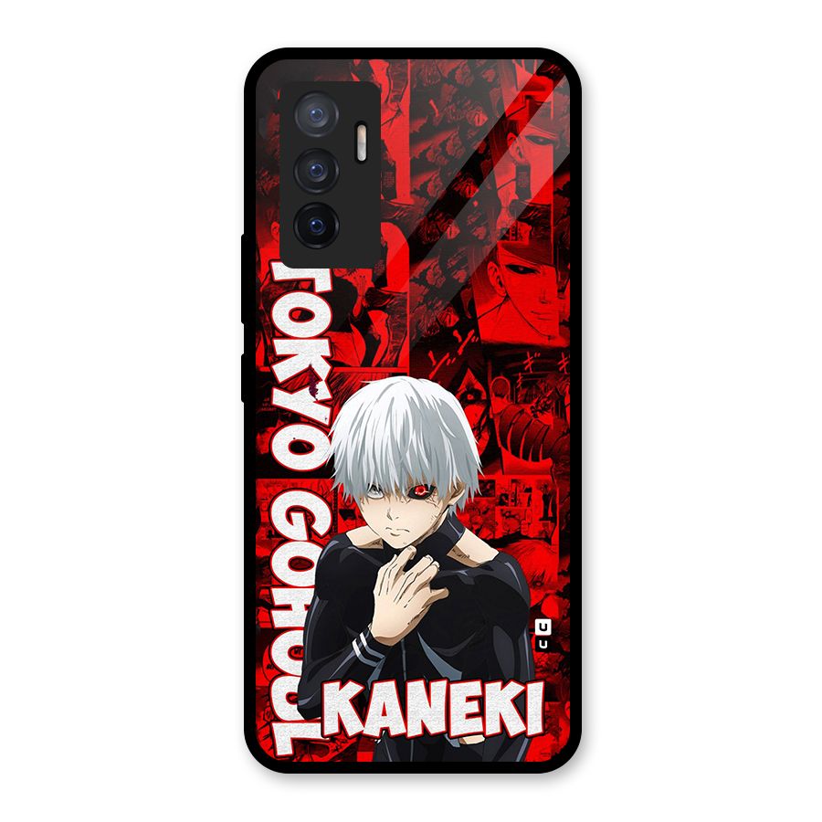Tokyo Ghuoul Kaneki Glass Back Case for Vivo V23e