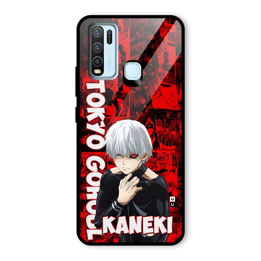 Tokyo Ghuoul Kaneki Glass Back Case for Vivo Y50