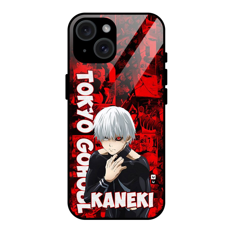Tokyo Ghuoul Kaneki Glass Back Case for iPhone 15