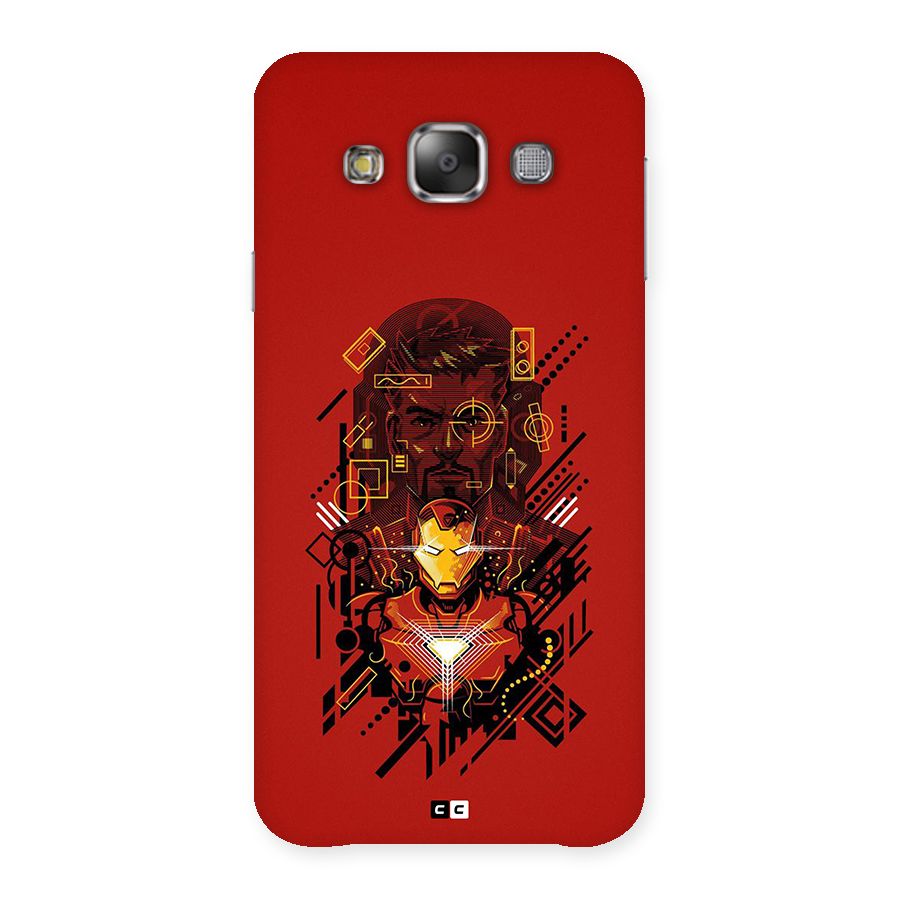 Tony Stark Back Case for Galaxy E7