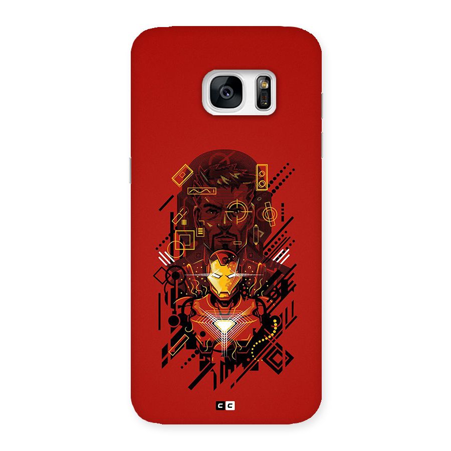 Tony Stark Back Case for Galaxy S7 Edge