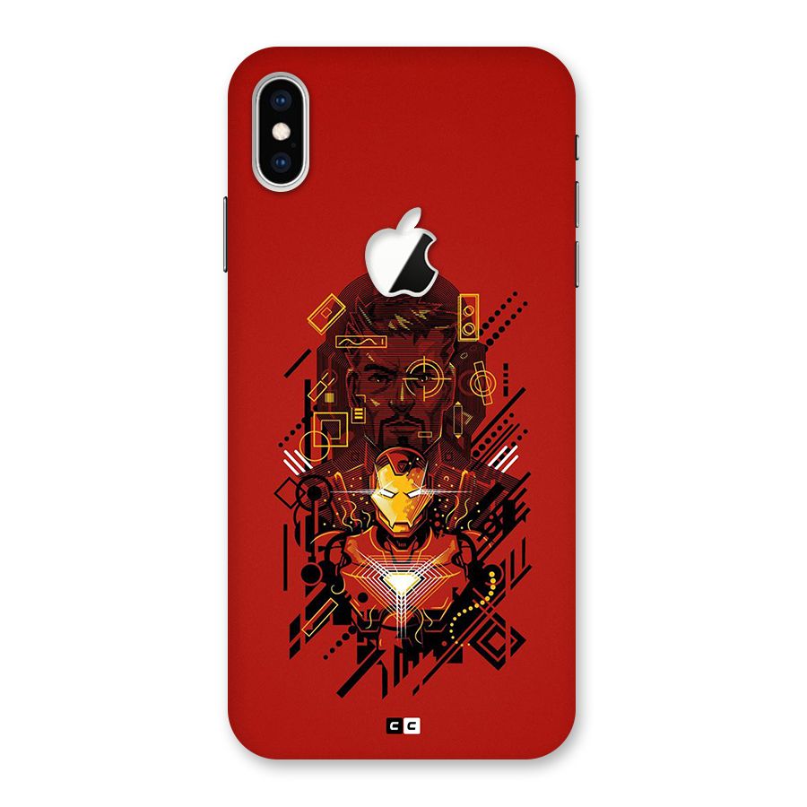 Tony Stark Back Case for iPhone XS Max Apple Cut