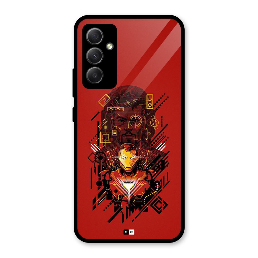 Tony Stark Glass Back Case for Galaxy A34