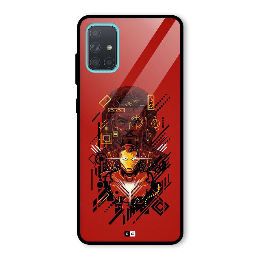 Tony Stark Glass Back Case for Galaxy A71