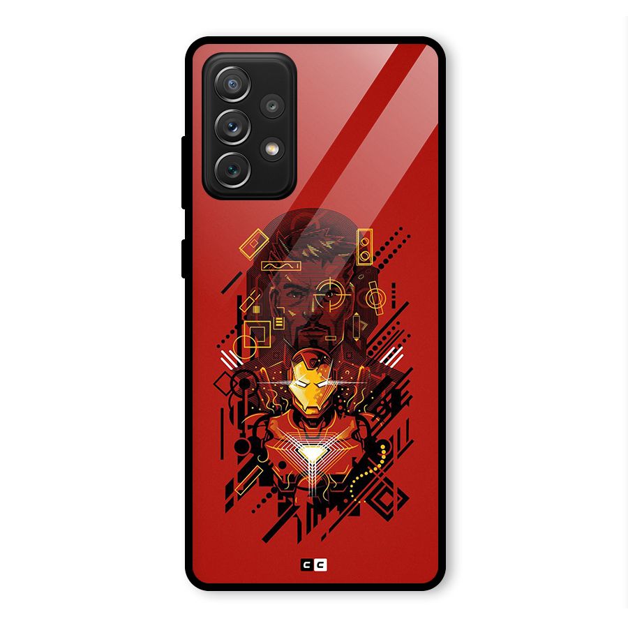 Tony Stark Glass Back Case for Galaxy A72