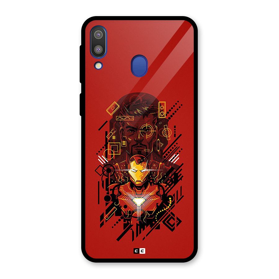 Tony Stark Glass Back Case for Galaxy M20