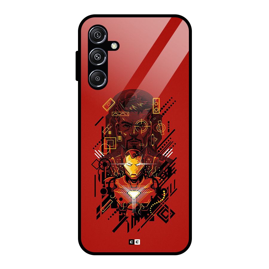 Tony Stark Glass Back Case for Galaxy M34 5G