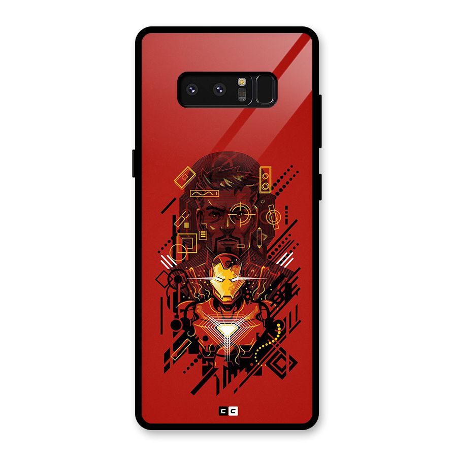Tony Stark Glass Back Case for Galaxy Note 8