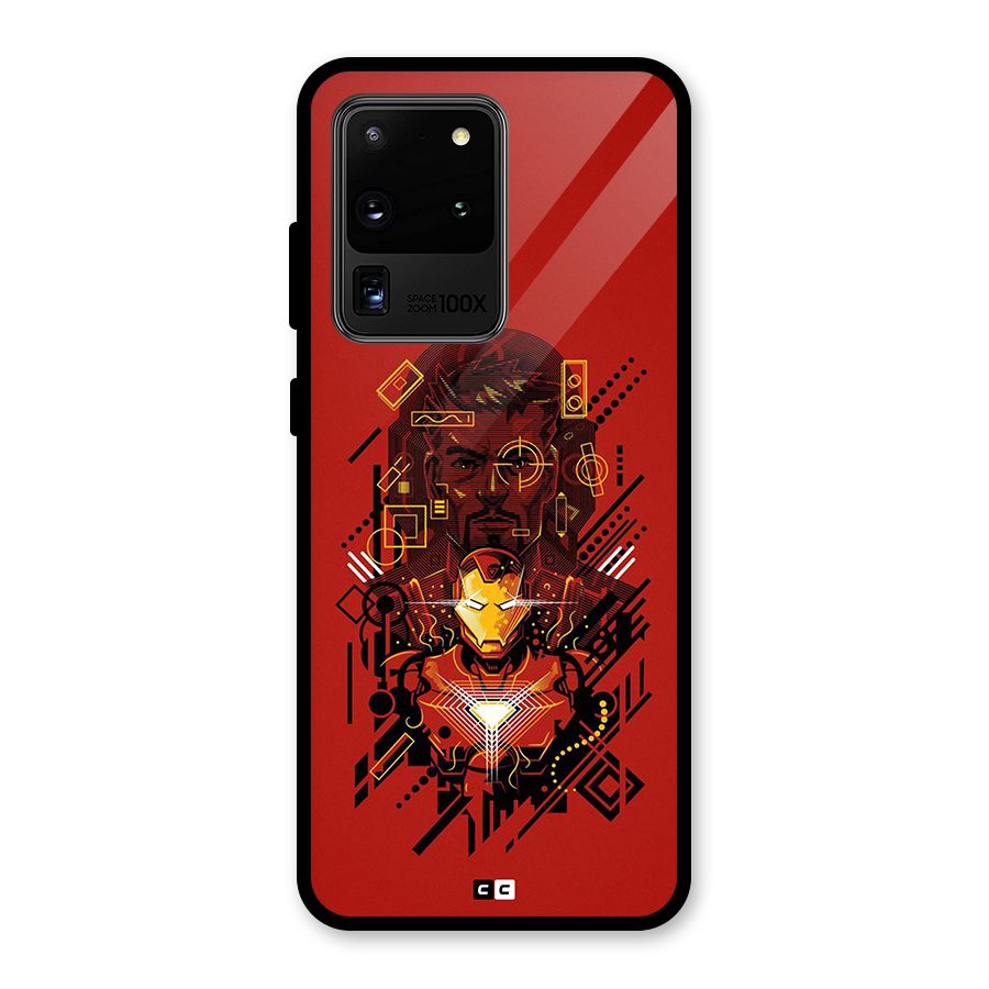 Tony Stark Glass Back Case for Galaxy S20 Ultra