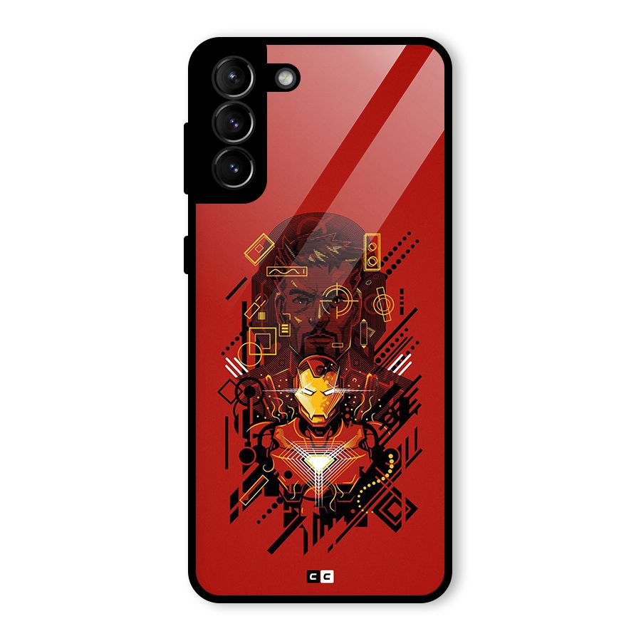 Tony Stark Glass Back Case for Galaxy S21 Plus