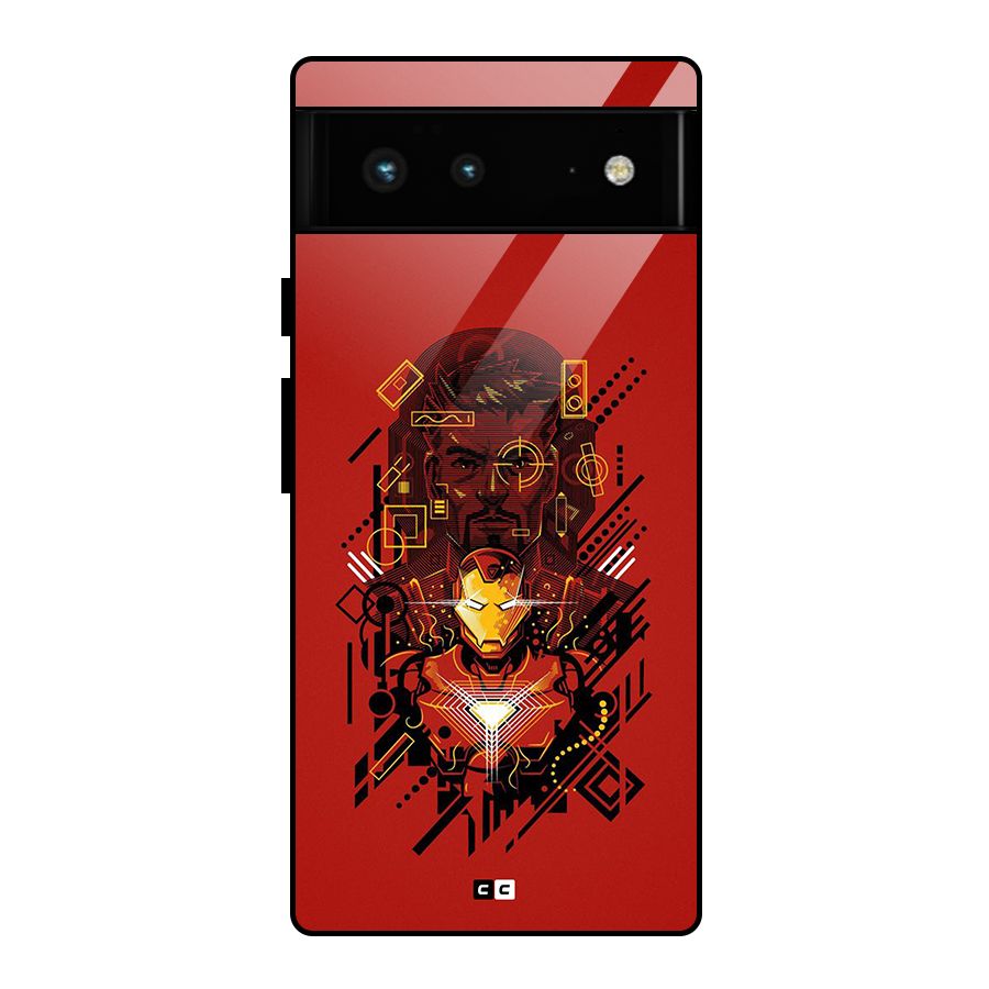 Tony Stark Glass Back Case for Google Pixel 6