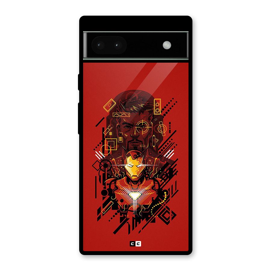 Tony Stark Glass Back Case for Google Pixel 6a