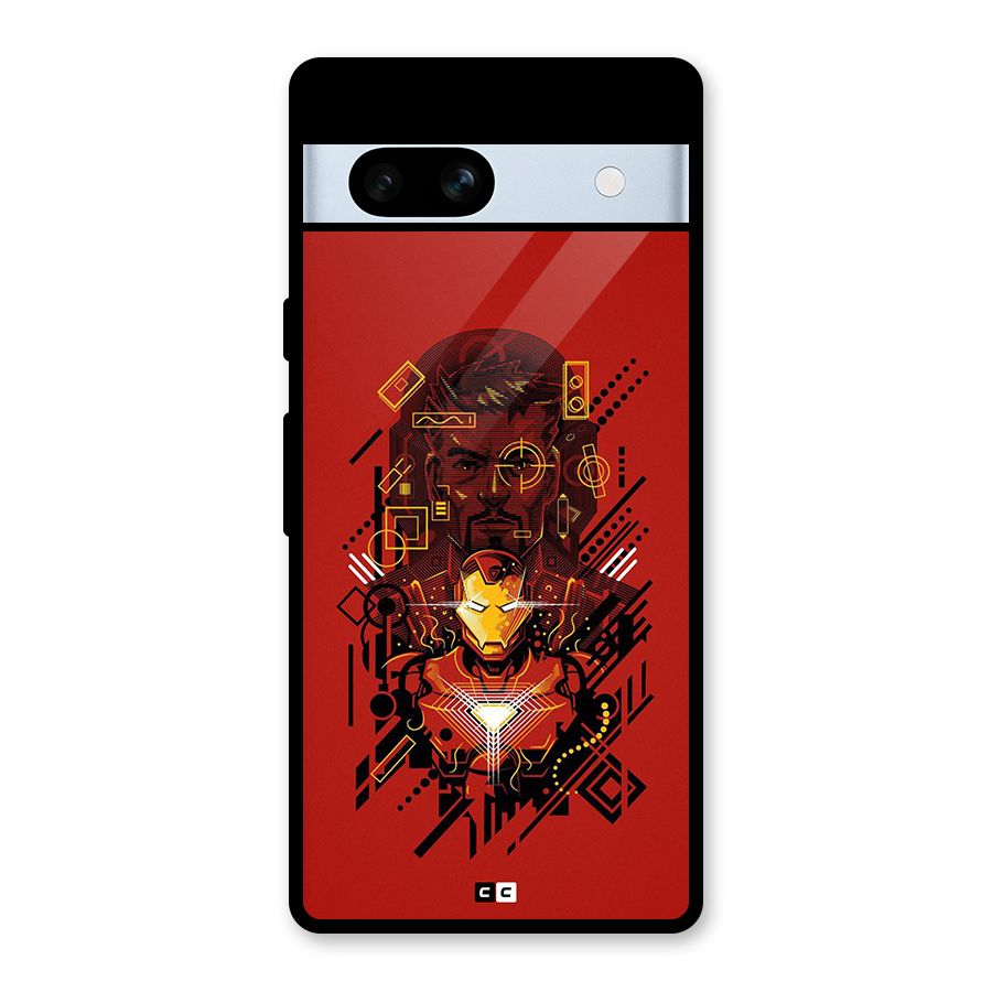 Tony Stark Glass Back Case for Google Pixel 7a