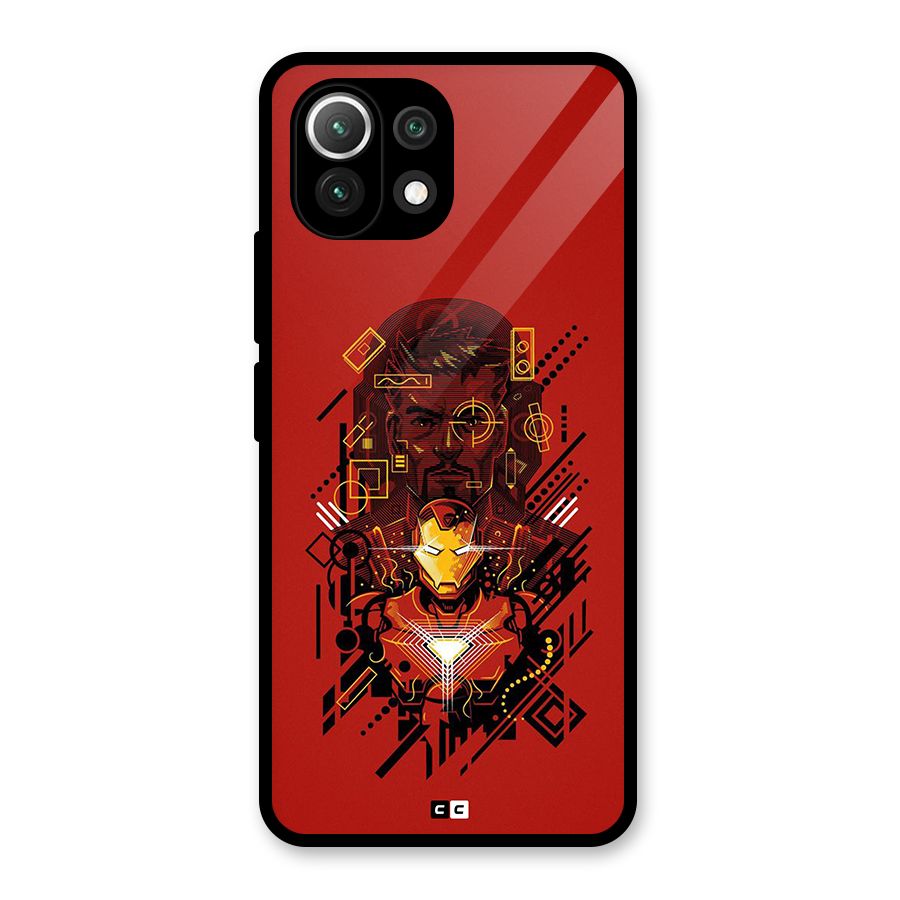 Tony Stark Glass Back Case for Mi 11 Lite NE 5G